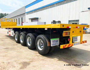 нов бордово полуремарке 4 Axle Platform Flatbed Trailer Truck for Sale in Guyana