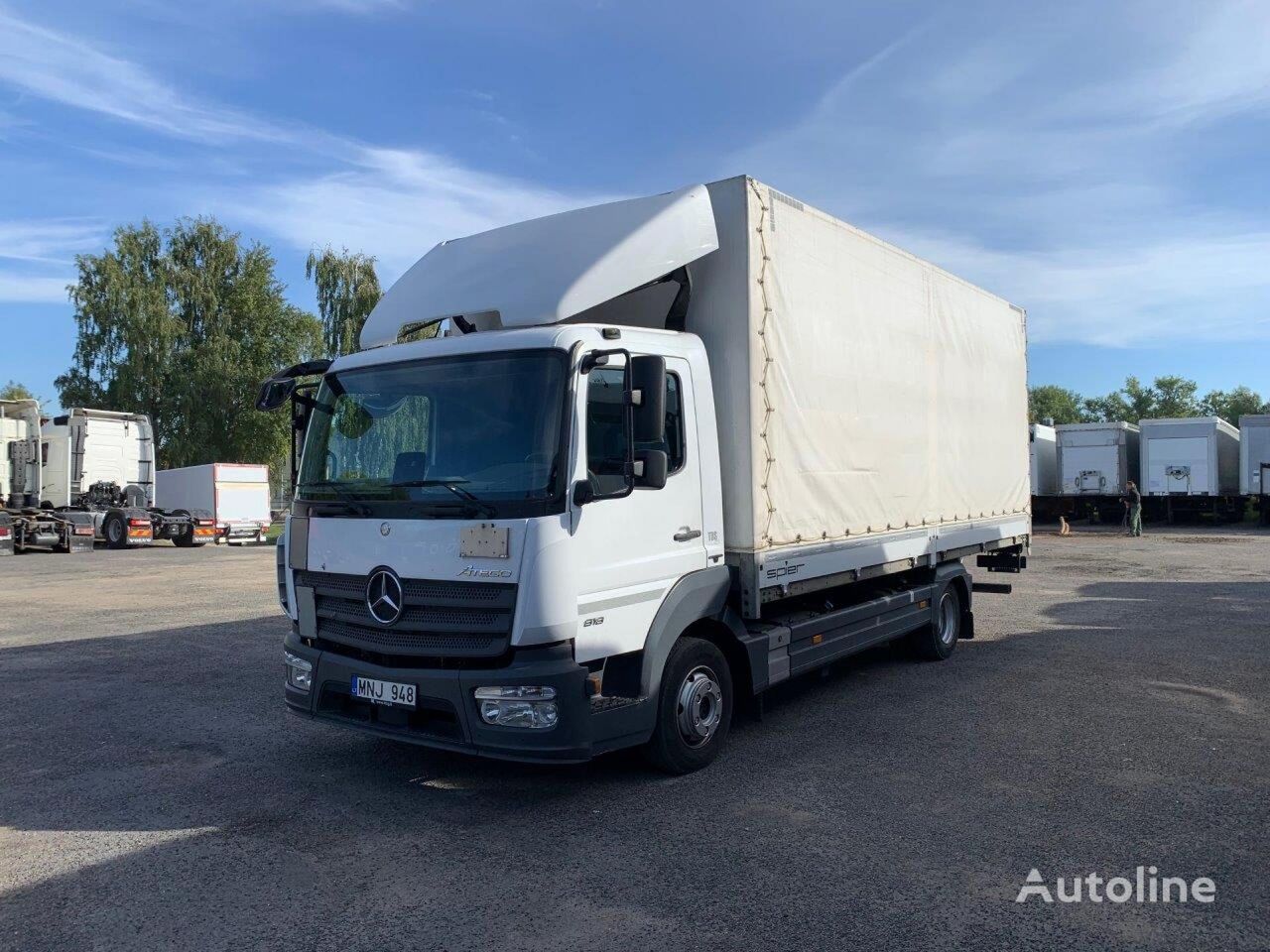 камион брезент Mercedes-Benz 818 L Atego