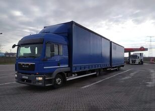 камион брезент MAN TGL 8.250 P+P + Szerelvénnyel + ремарке брезент