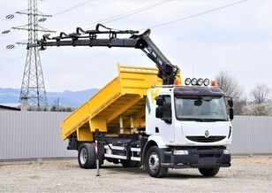 камион самосвал RENAULT MIDLUM 240 DXI Kipper 5,20m+HIAB 122 E-4 DUO