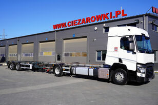 камион шаси RENAULT T430 P4x2 E6 BDF with Fruehauf BDF trailer (new) + ремарке шаси