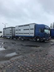 камион за превоз на животни SCANIA 124-420 + ремарке за превоз на животни