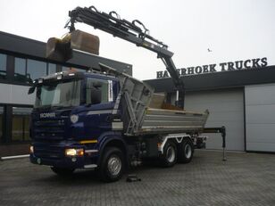 камион самосвал Scania R420 6x4 3 side tipper removeable Hiab XS 166- 5 crane Euro 5